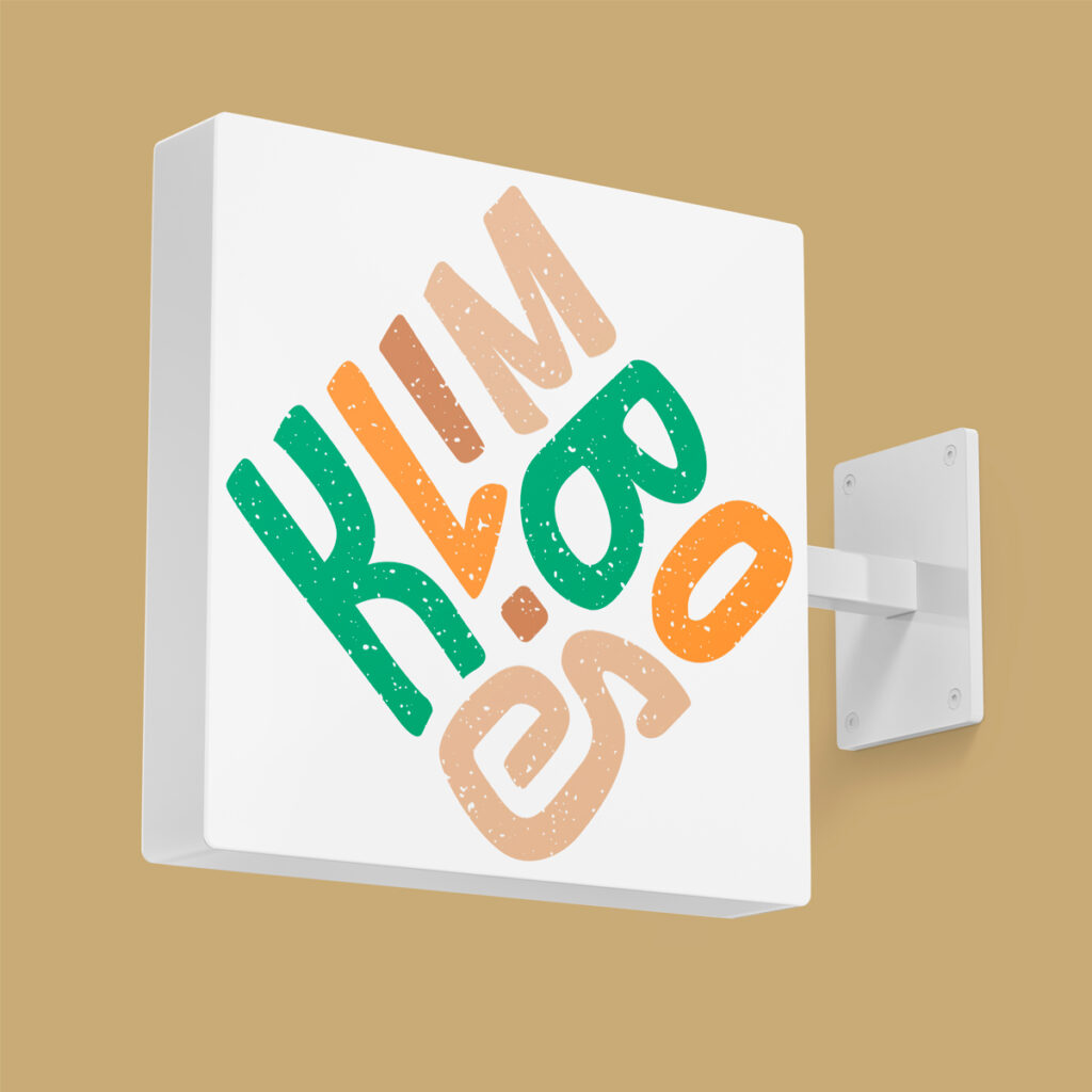 Uithangbord met logo Klimbos