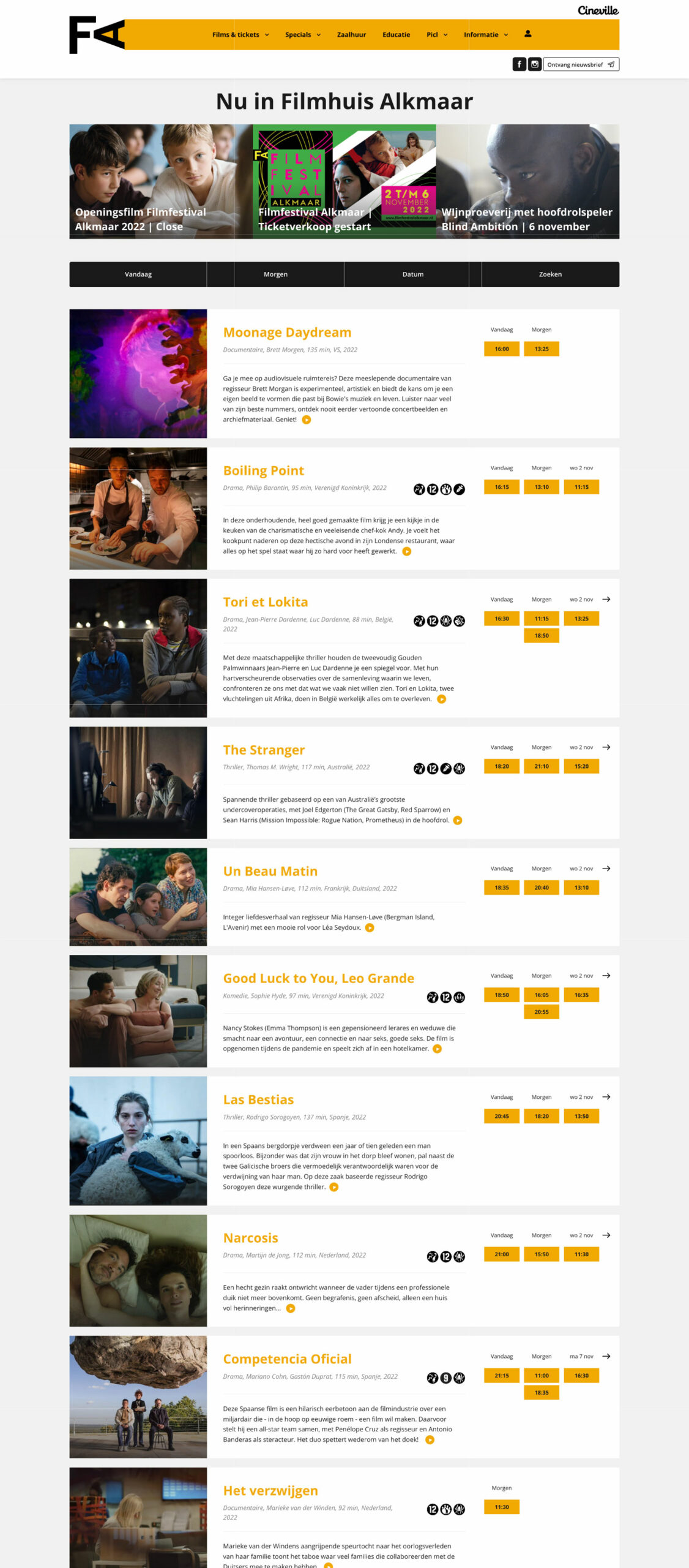 Agenda overzicht - Filmhuis Alkmaar