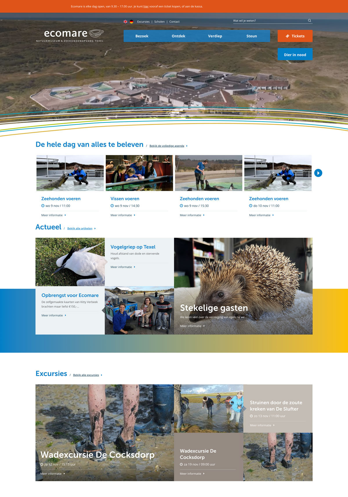 Homepage website Ecomare